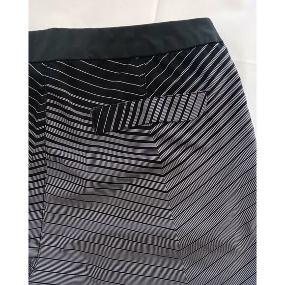 3/10 TOMMY BAHAMA Swim Trunks Board Shorts 30 Zip Fly Pockets Black White Stripe - Picture 6 of 11